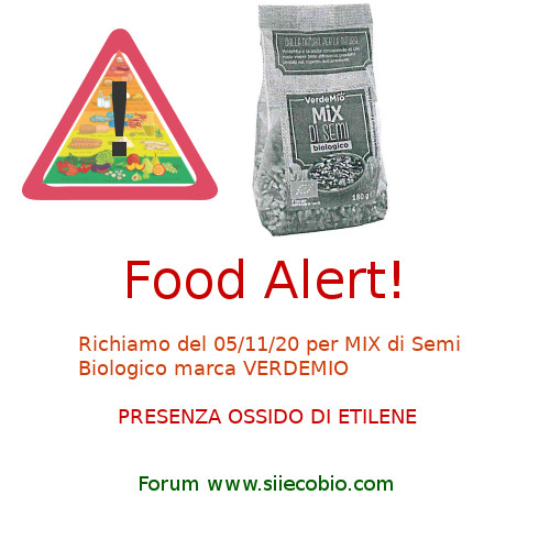 Allerta alimentare Mix Semi Bio Verdemio
