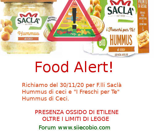 Hummus di Ceci F.lli Saclà richiamo